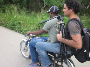 Ross Velton doing a story in the sugar cane plantations of the Dominican Republic