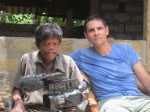 Ross Velton with a leprosy sufferer in Sri Lanka